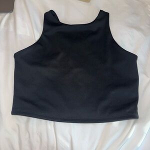 Sleek Black Women's Crop Top